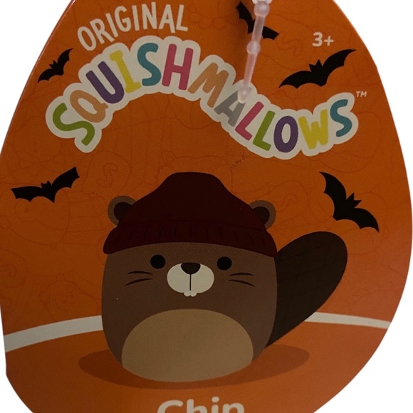 Squishmallows Squish Chip Beaver in Red Beanie 8” Plush Stuffed Animal NWT - Picture 7 of 14
